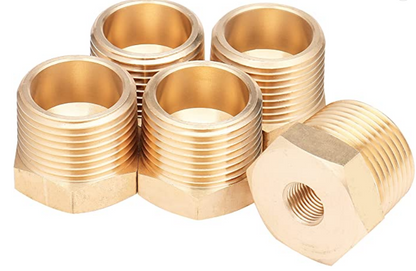 LTWFITTING Brass Pipe Hex Bushing Reducer Fittings 3/4 Inch Male x 1/8 Inch Female NPT Fuel(Pack of 5)