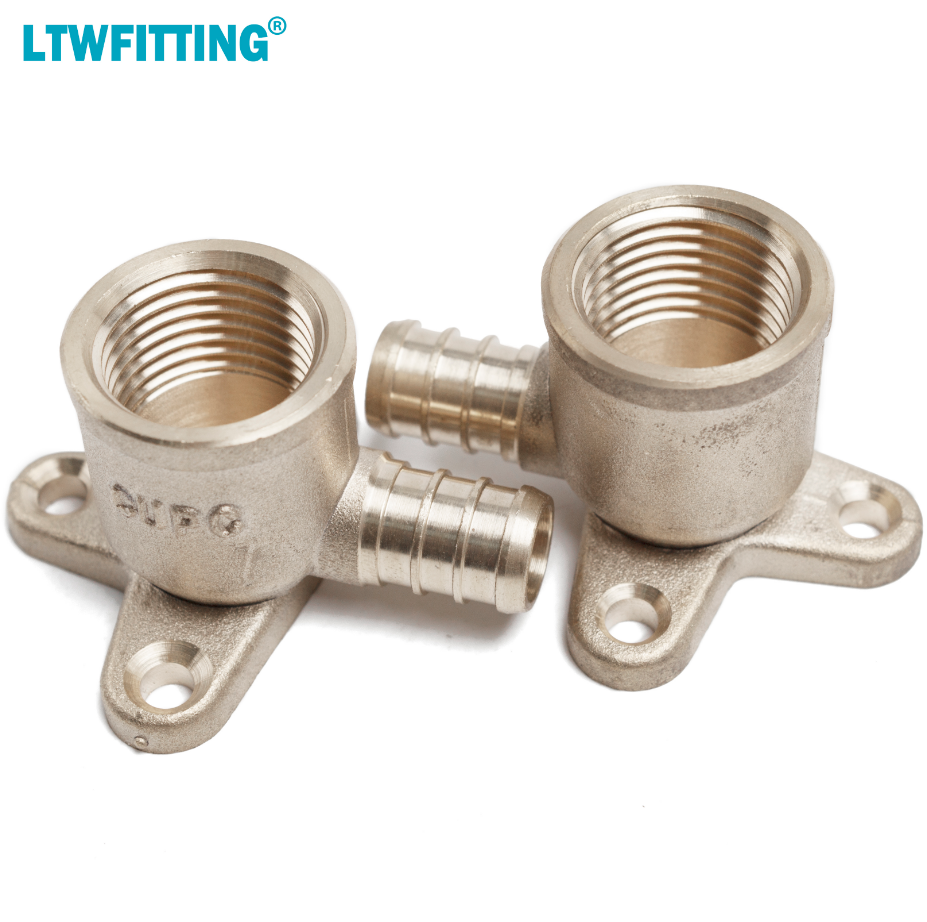 LTWFITTING Lead Free Brass PEX Crimp Fitting 1/2-Inch Female NPT x 1/2-Inch PEX Drop Ear Elbow (Pack of 2)