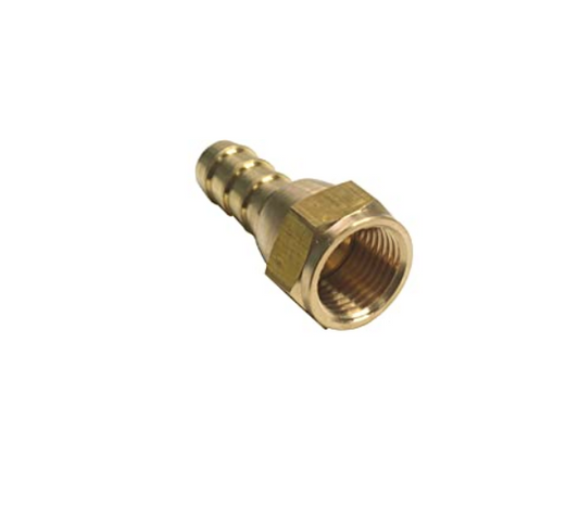 LTWFITTING Brass Flare Tube Fitting 1/4" Hose ID x 1/4" Female 45 Deg Swivel Nut Union (Pack of 5)