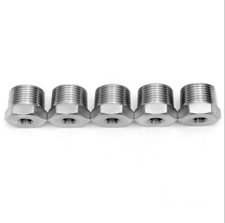 LTWFITTING Bar Production Stainless Steel 316 Pipe Hex Bushing Reducer Fittings 3/4" Male x 1/8" Female NPT Fuel Water Boat (Pack of 5)