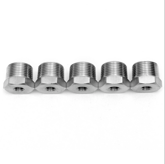 LTWFITTING Bar Production Stainless Steel 316 Pipe Hex Bushing Reducer Fittings 3/4" Male x 1/8" Female NPT Fuel Water Boat (Pack of 5)